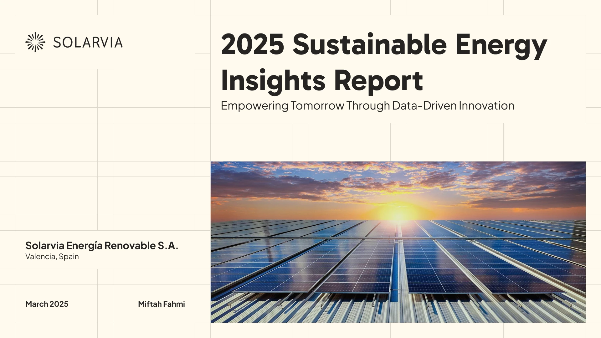 Solarvia business report cover image
