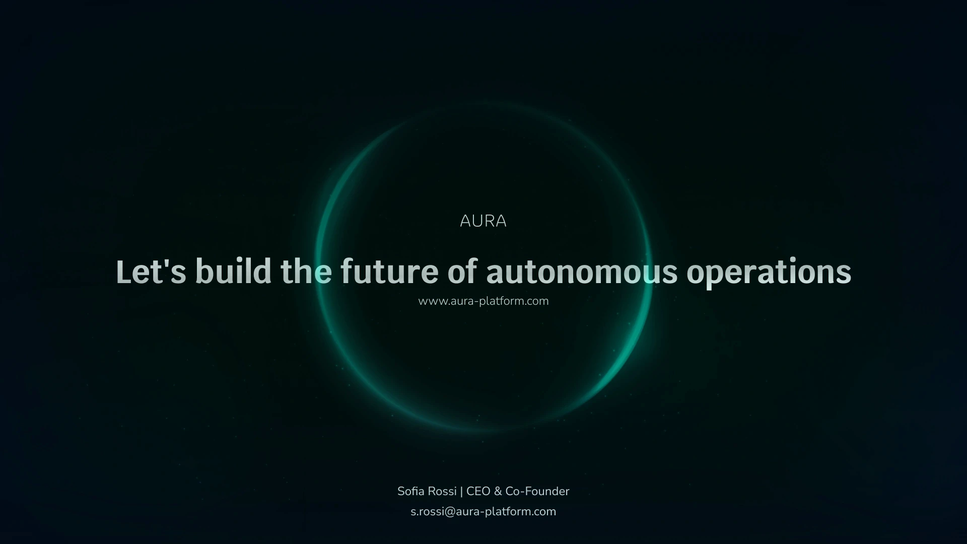 AURA pitch deck slide 13