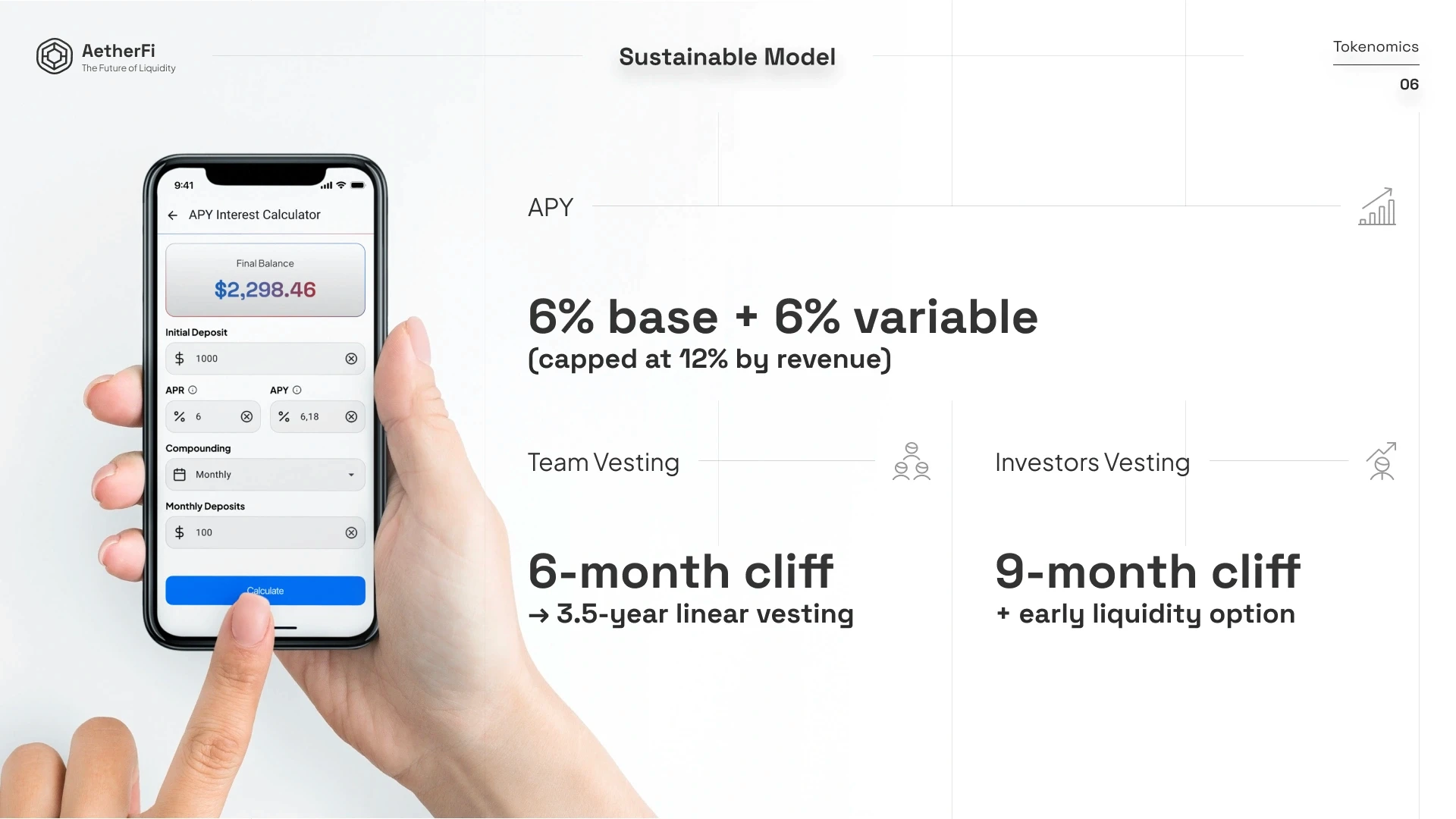 AetherFi pitch deck slide 7