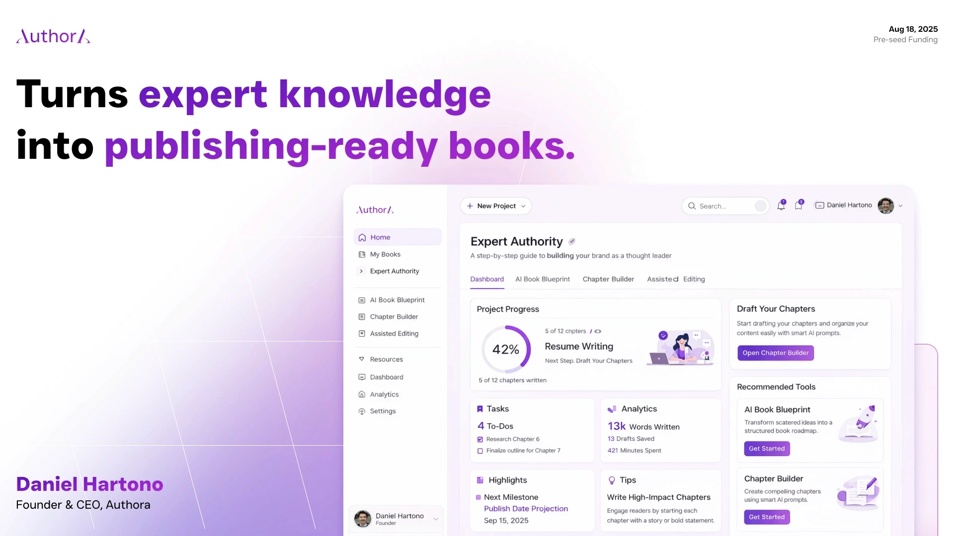 Authora pitch deck cover image