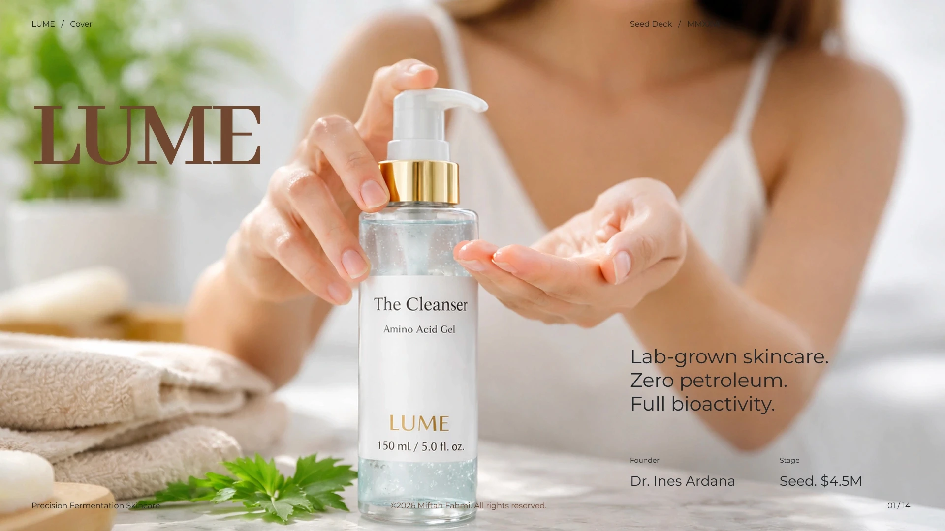 LUMÉ pitch deck cover image