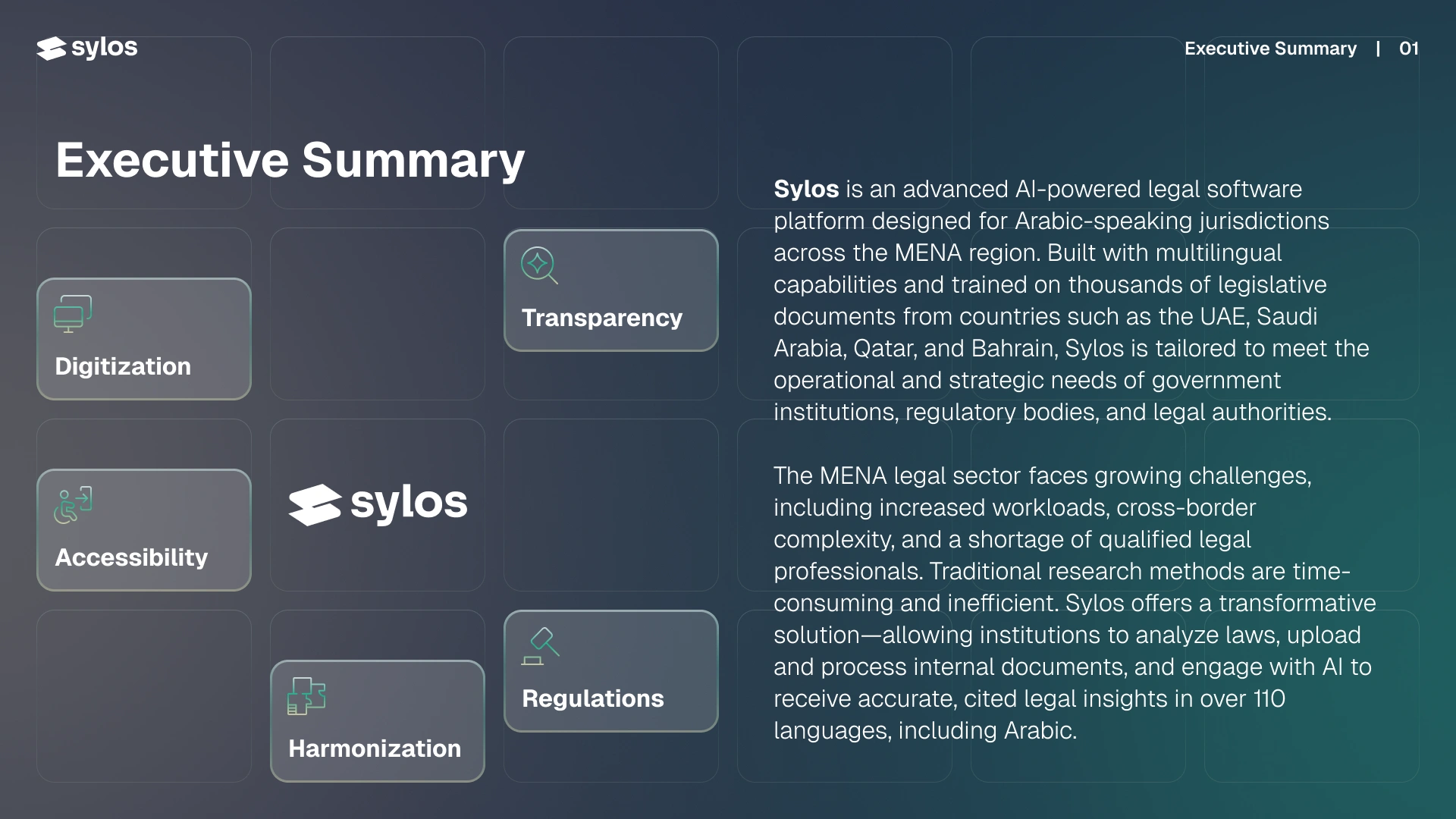 Sylos government proposal presentation slide 3